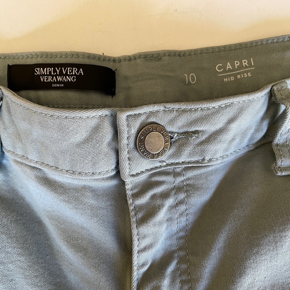 Simply Vera Vera Wang Capris Sz 10 Gray - Picture 5 of 10
